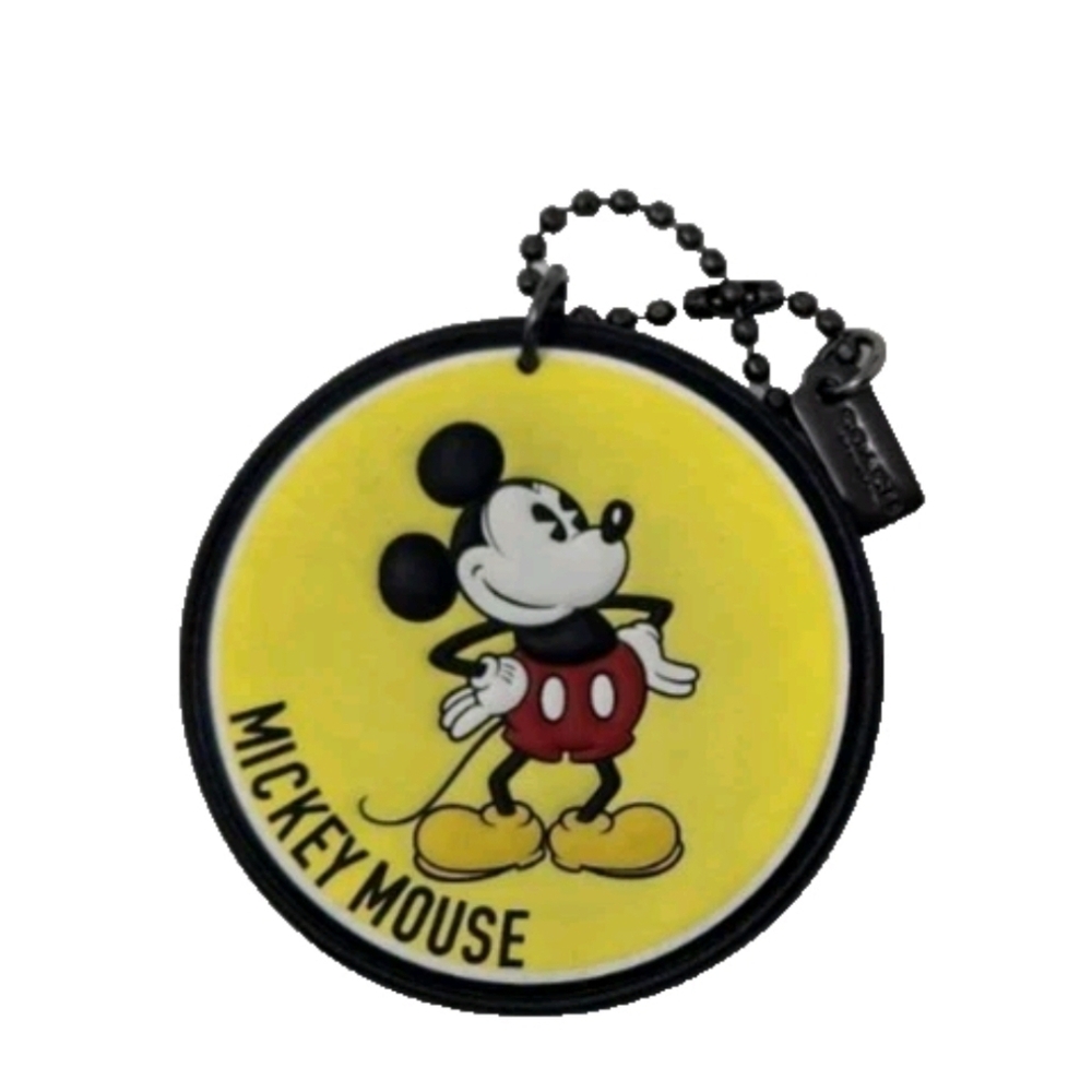 🖤🔹️Coach 🔹️Mickey Leather Charm Hangtag Set of 4 Limited Edition - Picture 4 of 8